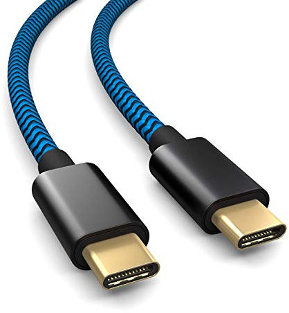 Compatible con PS5 Controller, USB C a C cable de carga, cable, 3m compatible con Sony Playstation 5, Microsoft Xbox Wireless Controller azul-negro