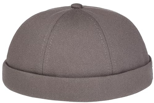 Enter the Complex® Docker Cap, Herren und Damen, 100% Baumwolle, Hafenmütze, Docker Mütze, Größenverstellbar mit Klettverschluss, Grau