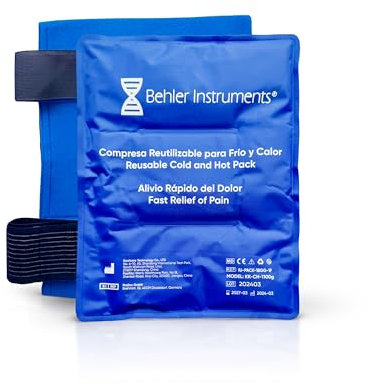 Bolsa de gel frío/calor reutilizable 28×38 cm con correas ajustables – compresa terapéutica para hombros, rodillas, codos, caderas y espalda – alivio rápido de dolor e hinchazón para casa o clínica