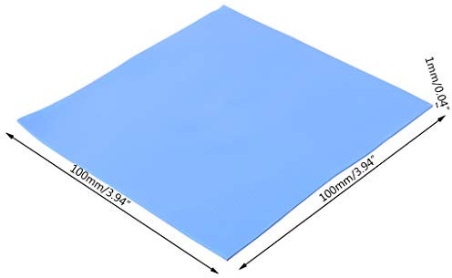 Hxyxbnhno Pad termico 100x100mm Pad termico in silicone con spessore di 1 mm Non Conduttivo Dissipatore di calore Pad di raffreddamento per CPU del computer portatile GPU