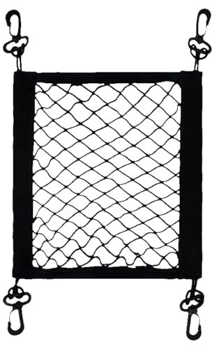 Filet de chargement pour moto avec crochets | Petit filet élastique pour fixer les casques et les bagages | Filet de moto sécurisé, rotatif à 360 degrés pour motos, vélos, VTT