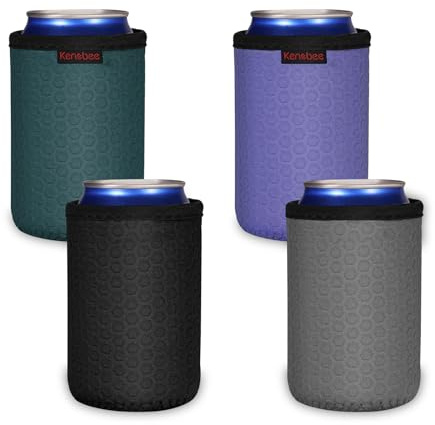 KENOBEE 4 Pack 12oz Standard Can Cooler Sleeves