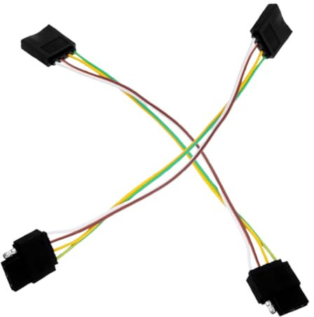 Anneome 2piezas Línea De Remolques Conector Hembra De Luz De Remolque para Conector Trasero De Autocaravana Extensión De Cable para Cerrado