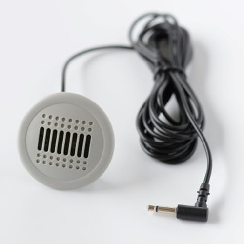 JoyousMall Microfono per autoradio, microfono da 3,5 mm, stereo, cablato per BMW per Android, accessori per microfono, grigio, 300 cm