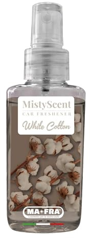 Mafra - MistyScent Spray White Cotton, Format 100ml, Parfum d’Ambiance en Spray pour Voiture, Fragrance Propre, Fraîche et Rassurante