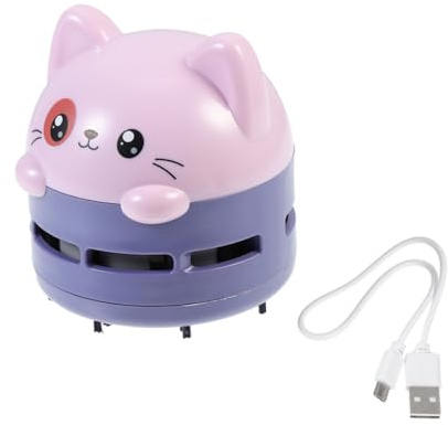 BESPORTBLE Mini Aspirateur de Bureau Portable Léger sans Fil Nettoyage des Miettes et Poussières sur Table Clavier Voiture Utilisation Pratique et Compacte Couleur Violette