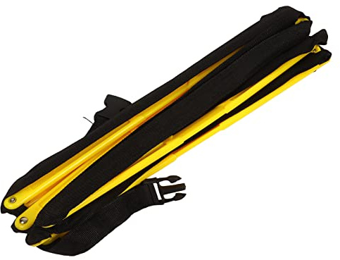 Mtlavishness Fixed Agility Ladder Fotbollsträningsstege Tempoträningsrepstege Hoppstege (fast 2,6 m 6-delad agilitystege med väska) (levereras i PE-väska)