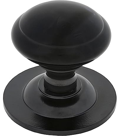 From the Anvil Black Round Centre Door Knob