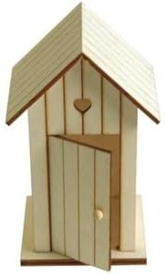 Artémio - Figuras Decorativas de Madera, 14 x 8,5 x 7 cm, diseño de casetas de Playa, 2 Unidades, Color Beige