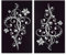 MTS Set of 2 Glass Chopping Boards - Floral Swirl Design - Non-Slip Feet, Compatible with All Hob Types, Heat Resistant – Beautiful Hob Covers, Glass Worktop Savers for Kitchen