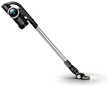 TurboTronic VS777 Zyklon-Staubsauger Kabellos 120W 8KPA Leicht Ultra Leise Hepa Filter für Parkett und Teppichboden Ohne Beutel - Schwarz/Blau [Energieklasse A] (Silber Orange) (Silber, Schwarz)