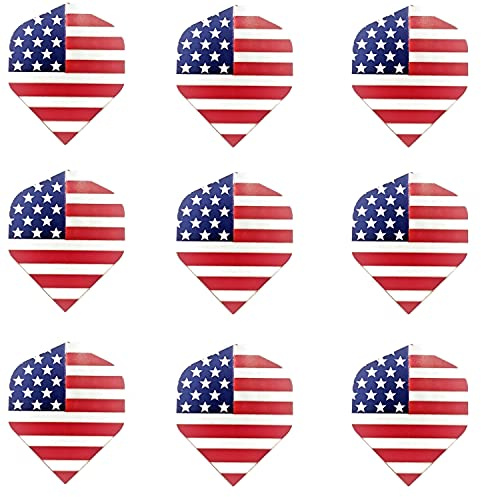 Dartfellas USA American Flag Stars & Stripes Patriot Strong Standard Dart Flights (3 Sets)