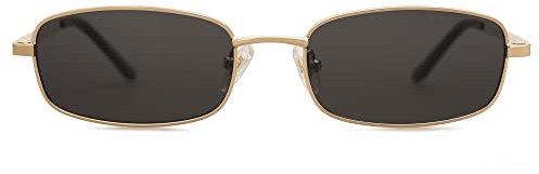 SOJOS Sonnenbrille Damen Retro,Schmale Rechteck 70er 80er Vintage Trendy UV400 Sonnenbrille SJ1187