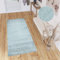 TAPISO Delhi Teppich Läufer Hochflor Shaggy Einfarbig Weich Flauschig Hellblau Design Modern Wohnzimmer Schlafzimmer Flur 80 x 200 cm