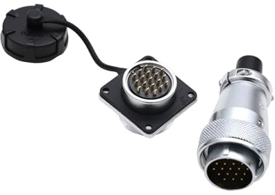ZBLZGP Weipu WS24 19Pin Male Female Plug Socket Aviator Connector Industrial Connector Automotive Bulkhead Solder High Voltage Power Cable 18AWG Panel Mount