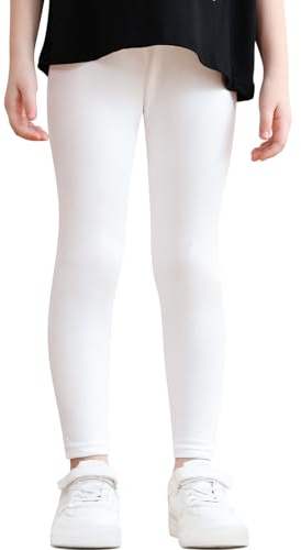 Charmi Leggings Pantalones Gimnasia Algodón Niña Blanco 5-6 Años (Tamaño del Fabricante 120)
