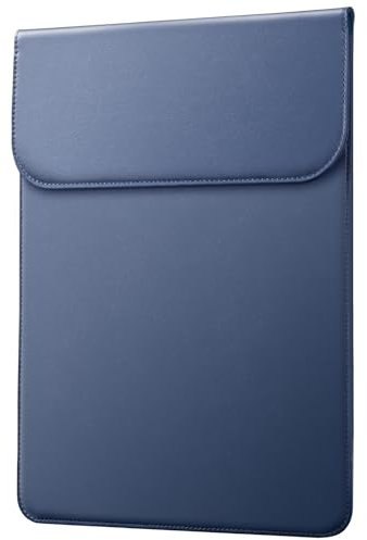 JETech Dünn Laptoptasche Hülle für MacBook Air 13 Zoll (M4/M3/M2) 2022-2025, MacBook Pro 13 Zoll (M2/M1) 2016-2022, PU Ledertasche (Navy)