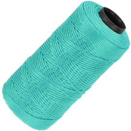 sourcing map Nylon String 3 Strand Twist Mason Line 1.5mm 218' Deep Teal | Nylon Twine String for DIY Projects Home Improvement Gardening Gift Wrapping Christmas Party Supplies