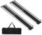 HOMCOM 2PCS Telescopic Wheelchair Ramps, 2.5-4FT/ 75-122cm, 270kg, Folding Aluminium Door Threshold Ramps for Home, Mobility Scooters, Doorways, Steps, Stairs, with Non-slip Surface, Carrying Bag