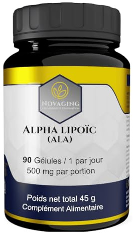 Alpha Lipoic Växtbaserat 500mg 90 Kapslar Vegansk Anti-Åldrande