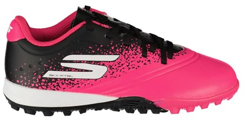 Skechers Kids SKX 1 Juniors Astro Turf Football Boots Black/Pink 10 UK Child