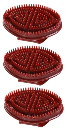 NOLITOY 3 pièces Brosse Plastique Multiusage pour Bain Exfoliante et Massante Nettoyant Chevelu et Peau Accessoire Pratique pour Salle de Bain