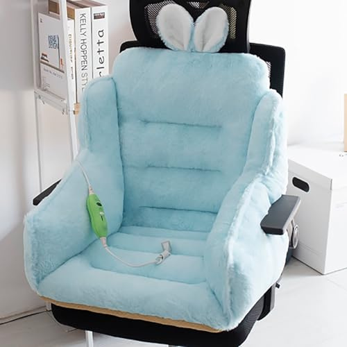 Body Heating Pad, Sittvärmare Hem Sittdyna med Justerbar Temperatur, Kontorsstol Varmare för Kontor Hem Gaming Stol (Ljusblå)