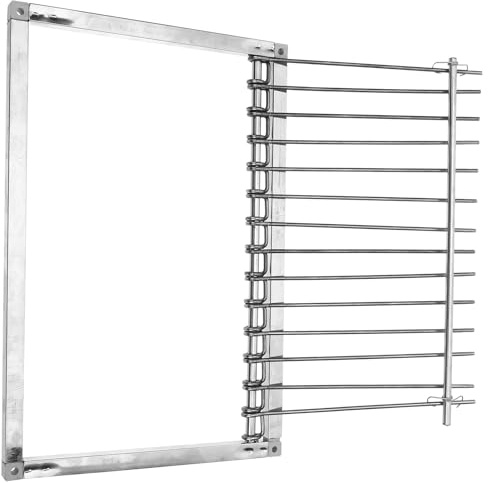 TIDTALEO Puerta Metálica para Entrada de Jaula de Pájaros, Puerta para Palomas Diseño Antichoque, Suministros para Palomas y Voladeras de Aves