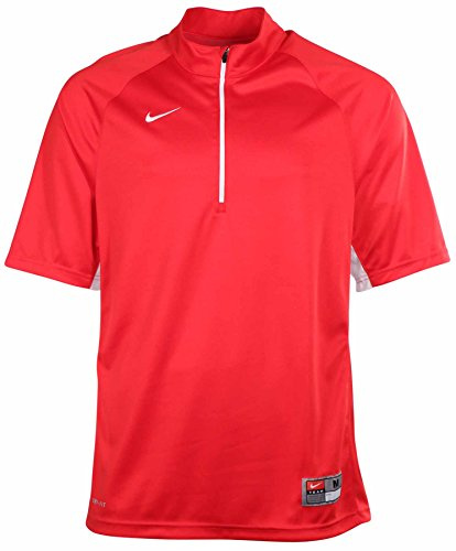 Nike Men's Team Victory Short Sleeve Shooting Shirt-Red-Small
