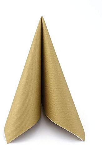 APARTina Servietten stoffähnlich aus Airlaid - UNI, stoffähnliche Serviette Hochzeit Hochzeitsservietten hochwertig, perfekt für verschiedene Anlässe 50 Stück (Gold, 33 x 33 cm)