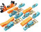 Wiltec Spanngurte 4er Set für den Autotransport, 35mm x 3,5m, 3000 daN, Zurrgurte zur Radsicherung