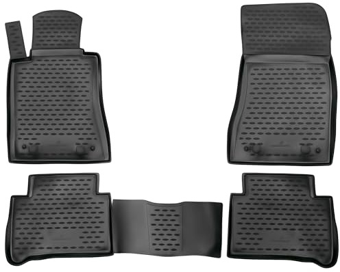 WALSER XTR Gummi Fussmatten Auto für Mercedes-Benz E-Klasse (W211) 2002-2009, 100% passgenaue Auto Fußmatten, robuste Universal Fußmatte Auto, Gummimatten Auto, Auto Fussmatten Gummi