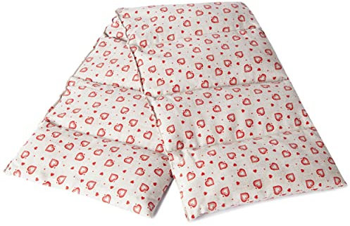 Cojín de semillas de colza, 75 x 20 cm, 8 cámaras, cojín de calor