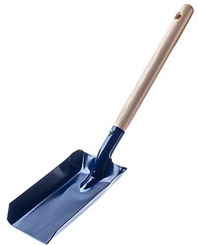 Pala di cenere di Kadax in metallo, pala di carbonio con manico in legno, spazzatura piccola, foglio spazzato, cucchiaio di carbone, pala del forno, pala del camino (piccola)