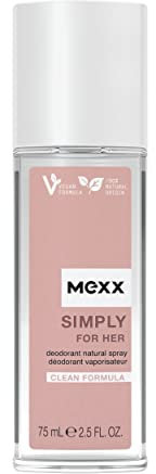Mexx Simply - Vegan Deo für Damen Spray, Damen Deodorant,75ml