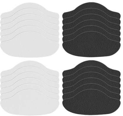 Norhogo 12 Pairs Coussinets De Talon, Réparation De Talon, Auto-Adhésif Protege Talon Chaussure Auto-Adhésif, Réparation Chaussure Patch, pour Femme et Homme, Noir, Blanc