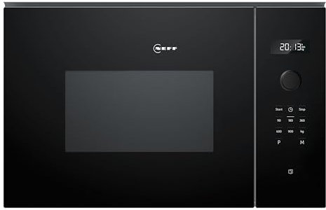 Neff N 50, HLAWD53K0, Einbau Mikrowelle, 59 x 38 cm, Easy Clean für schnelle Reinigung, LED Display, 1-Touch Buttons, Automatikprogramme, LED Innenbeleuchtung, 31,5 cm Drehteller, Schwarz