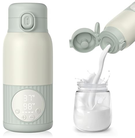 UKEXE Calentador Portátil de Biberones para Leche Materna o Fórmula - 380ml, 100W, Calentamiento Rápido, Control de Temperatura Preciso - Ideal para Viajes