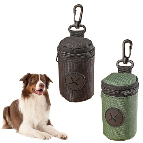 2 Piezas Porta Bolsas Caca Perro, Dispensador de Bolsas para Excrementos Perros, Dispensador Bolsa Caca Perro, Dispensadors de Tela Bolsa Caca Perros