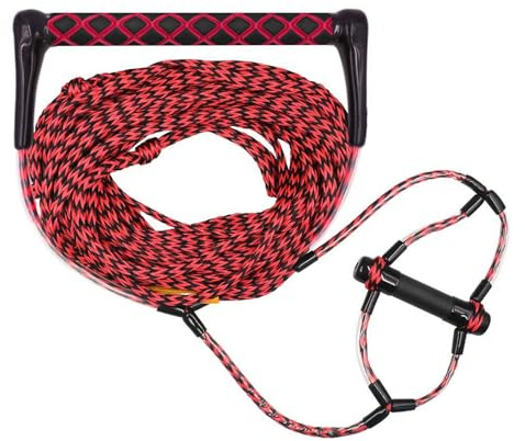 Wakeboardrep, vattenskidor, vattenbräda, aluminiumkärnhandtag, 4 sektioner, släpvagn, bogserslang, kapacitet, CueWater Ski Rope Wakeboard Rop