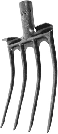 GARIOUANS Fourche à Bêcher Acier à Dents Robuste pour Jardinage et Compostage Tête de Fourche Métallique Remplaçable pour Labourer Manipuler et Préparer Sol Agricole