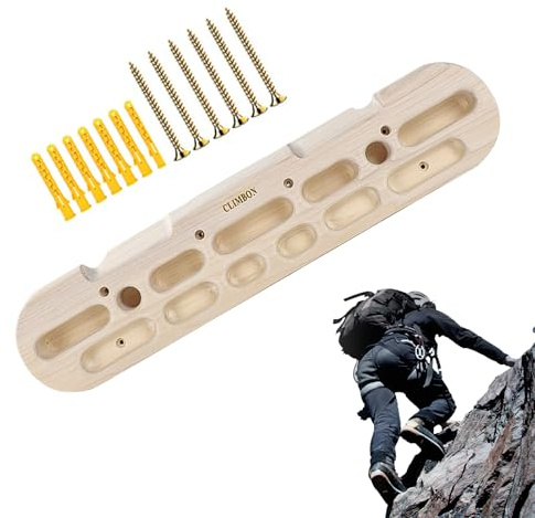 Hangboard Bergsklättring - Trätränare med fingergrepp, hållbar tätningspanel, monterbar klätterstrukturpanel, skiddragningsstation