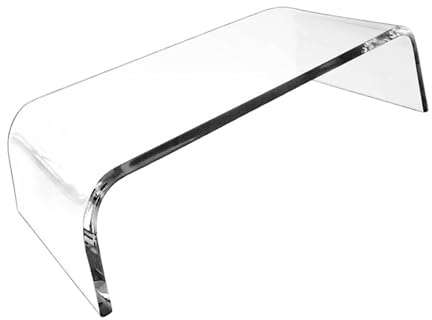 dijiusidy Datorställhållare Transparent akryl Släta rundade hörn Bästa alternativet för hemmakontorsskrivbord Förvaring Skrivbordsorganisatör Tillbehör Hemmakontor Konferens , 38x19x10 cm