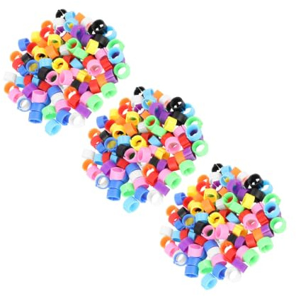 EXAOMBLE 300pcs Plastic Pigeon Identification Foot Rings 8mm Sturdy Poultry Bird Leg Rings Clip for Efficient Event Management and Bird Racing Competitions Random Color
