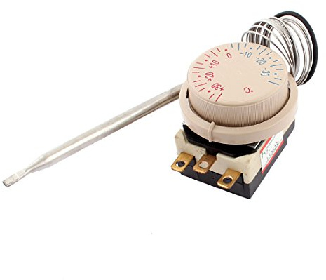 uxcell NC AC 250V 16A AC 380V 12A -30 to 30C Temperature Control Switch Capillary Thermostat for Oven Refrigerator Heater