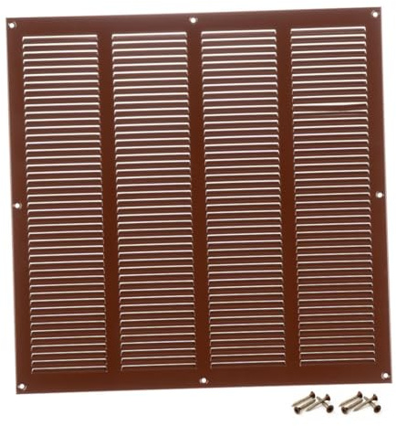 Steinberg14 Marron 400x400mm Rejilla de Ventilacion con Mosquitera, Metalica