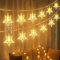 Lichterkette LED Sterne Lichterketten 40er 6M Weihnachten Licht Haus Dekoration Wasserdicht Außen Innen für Weihnachtsbaum Vorhang Garten Balkon Terrasse Hochzeiten Party Weihnachtsdeko Warmweiß