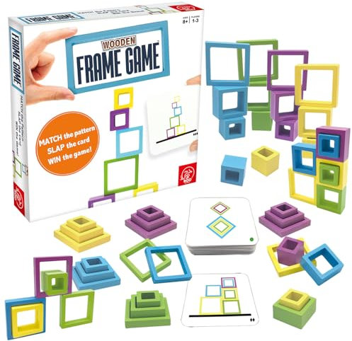 Roo Games Rahmenspiel – Schönes Ganzholz-Design, Montessori-inspiriert, sicher und langlebig, Farben auf Wasserbasis – perfekte Brettspiele für Erwachsene, Familienspiele, Familienkartenspiele – Alter