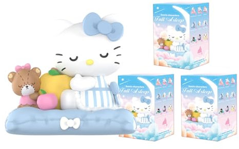 POP MART Sanrio Characters Fall Asleep Series - 3PC Pop Figuren Zufällige Actionfiguren Sammelfiguren und Sammler Kunstspielzeug Geschenk
