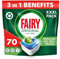 Fairy All-In-1 Original Dishwasher Tablets Bulk 70 Tablets, Effective Even On Dried-On Grease